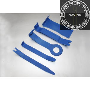 4x different splastic removel tools in the color blue (big)
