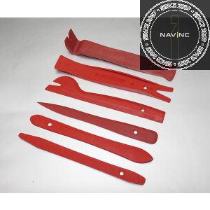 5x different splastic removel tools in the color red (big)