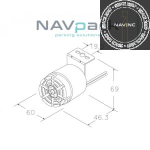 Basic reversing alarm with self adjusting output _102dB_white noice_open wires_IP68_CE