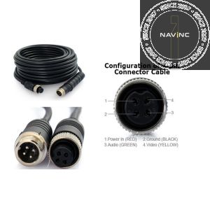 Camera extension cable 15 meter with 4-pins connector (4-p male to 4-p female)