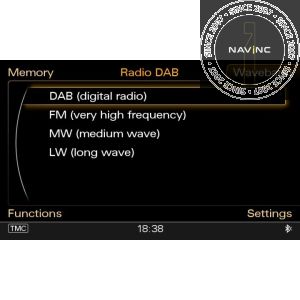 DAB+ interface for Audi with MMI 3G & 3G+ via DAB Level (MOST)