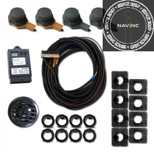 Front Parking sensors Kit including 4 external flat capsules with buzzer (18 mm)