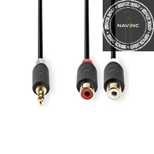 High Quality Audio cable 3.5 mm jack (male) --> 2x RCA cinch (female) 20cm