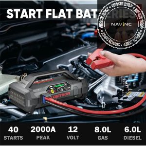 Lokithor JA301 2000A Lithium Jumpstarter (74Wh) with compressor (150psi)