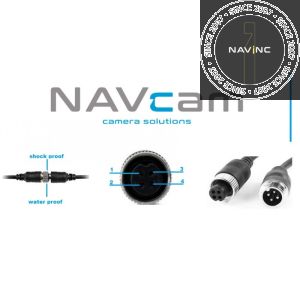 Mini Trailer link cable; 2 channel; 4m bentcoil; 4-pins aviation
