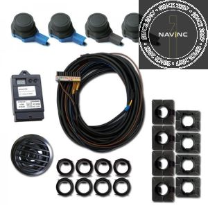 Rear Parking sensors Kit including 4 external flat capsules with buzzer (18mm)