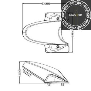 Universal Roof Mount SONY CCD camera with IR LEDS & IP68 (NTSC)