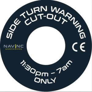 DVS sticker - Side Turn Warn cut-out - 48 x 48mm_full colour vinyl