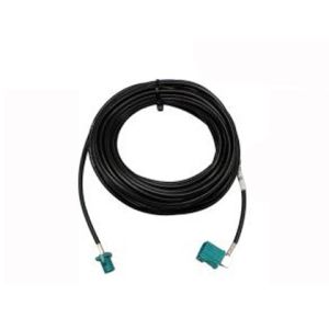 Fakra female (90°) connector Waterblue to fakra male Waterblue with 600 cm cable (RG-174)