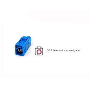 Fakra female connector blue/5005 GPS telematics or navigation  incl. metal insert