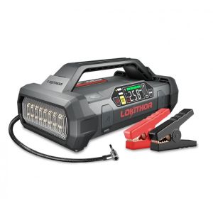 Lokithor JA301 2000A Lithium Jumpstarter (74Wh) with compressor (150psi)