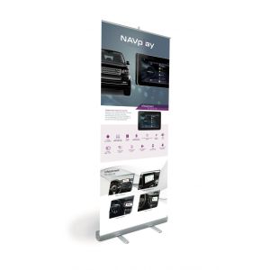 Roll-up banner NAVplay; enkelzijdig full color; 85x205cm; 510 grams; 1 piece