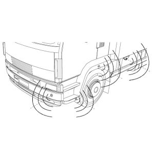 Truck Scan parking sensor kit incl. 4* sensors_ display - CE & E certification