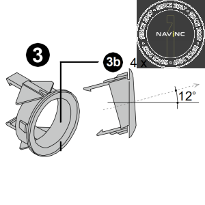 12 degrees plastic for sensor 1x piece 
