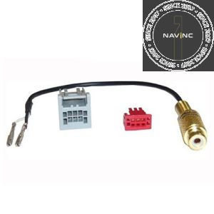 Adapter cable 6-pins white plug for LandRover --> Cinch female