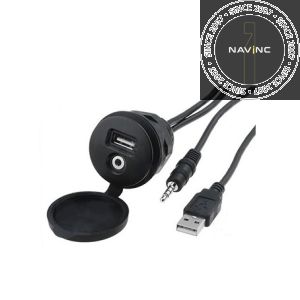 AUX & USB install bracket incl. install accessories