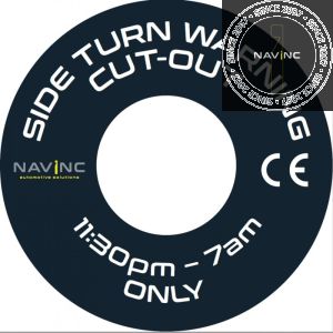 DVS sticker - Side Turn Warn cut-out - 48 x 48mm_full colour vinyl