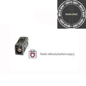 Fakra female connector black/9005 for radio without phantom supply incl. metal insert