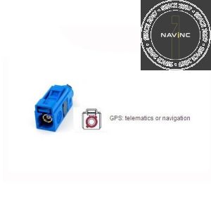 Fakra female connector blue/5005 GPS telematics or navigation  incl. metal insert