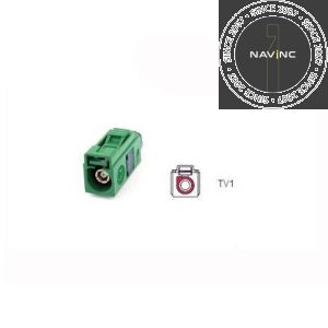 Fakra female connector green/6002 TV/Camera input incl. metal insert