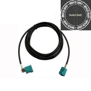 Fakra female connector Waterblue to fakra female (90°) Waterblue with 200 cm cable (RG-174)