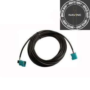 Fakra female connector Waterblue to fakra female (90°) Waterblue with 500 cm cable (RG-174)
