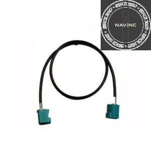 Fakra female connector Waterblue to fakra female Waterblue with 50 cm cable (RG-174)