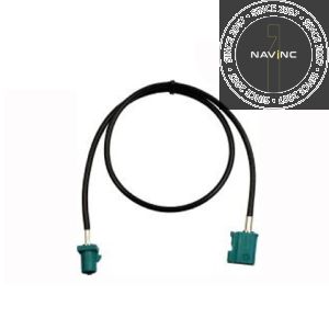 Fakra female connector Waterblue to fakra male Waterblue with 200 cm cable (RG-174)