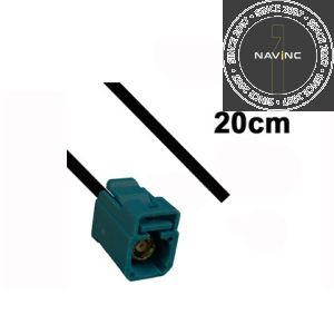 Fakra female connector Waterblue with 20 cm cable (RG-174)
