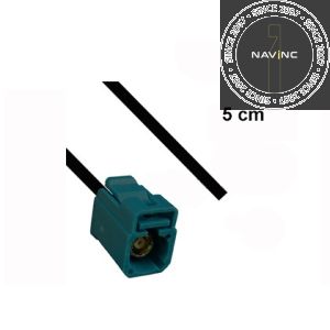 Fakra female connector Waterblue with 5 cm cable (RG-174)