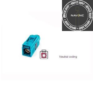 Fakra female connector Waterblue/5021 incl. metal insert