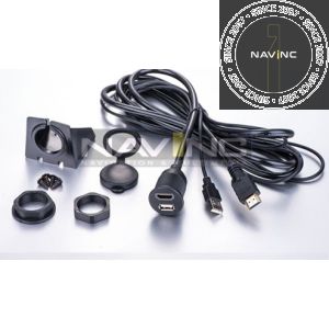 HDMI & USB extend cable 1.40 meter black with USB Dock holder