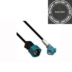 HDS female (90° - down) connector to HDS male with 50 cm cable