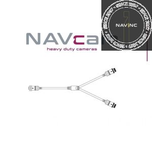 Heavy Duty split cable 1* male (15cm) to 2* female (15cm) - metal screw lock