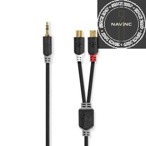 High Quality Audio cable 3.5 mm jack (male) --> 2x RCA cinch (female) 20cm