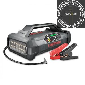 Lokithor JA301 2000A Lithium Jumpstarter (74Wh) with compressor (150psi)