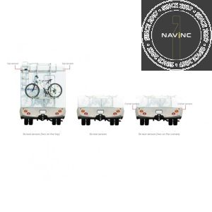 Motorhome rear parking sensor kit including 6 flat capsules with buzzer
