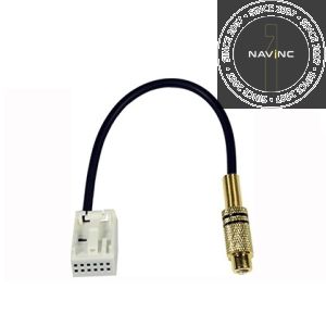 RCA cinch adapter female --> 12-pins connector white (Quadlock)