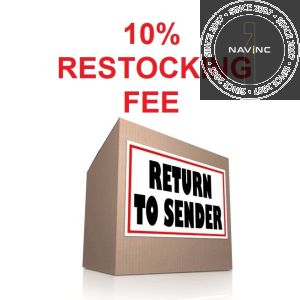 Restocking fee -10%