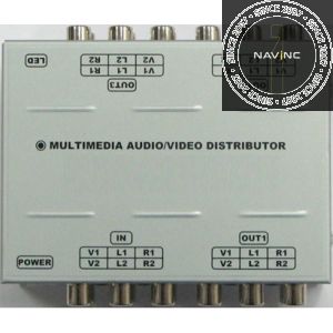 Switchbox 2x AV input & 6x AV output (3x AV each input)