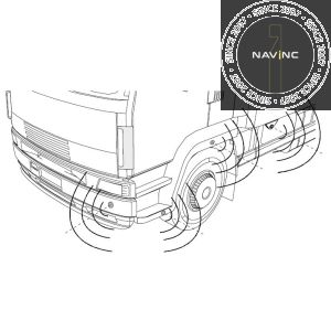 Truck Scan parking sensor kit incl. 4* sensors_ display - CE & E certification